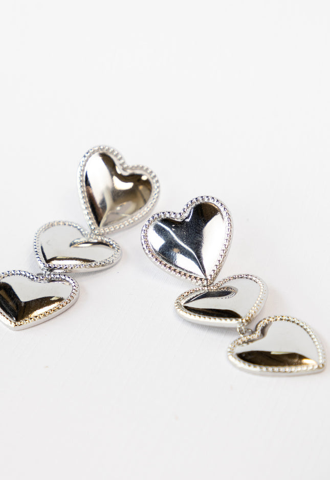 Famous Online Store Waterfall oorbel heart zilver