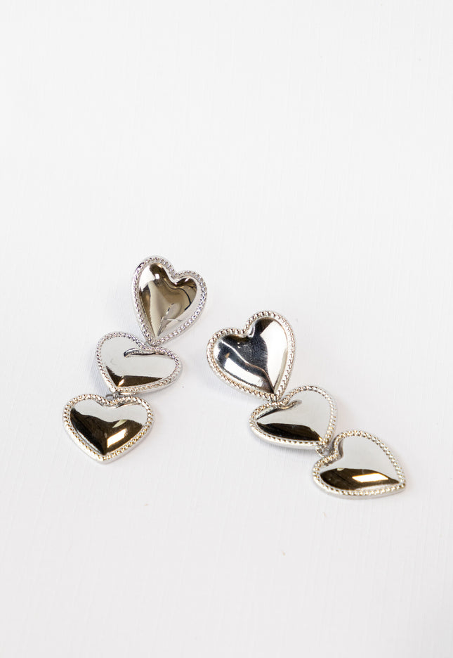 Famous Online Store Waterfall oorbel heart zilver