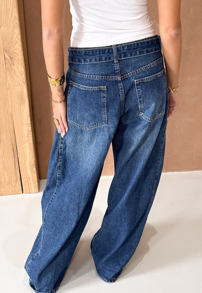 Famous Online Store Wide leg jeans Aimee donkerblauw