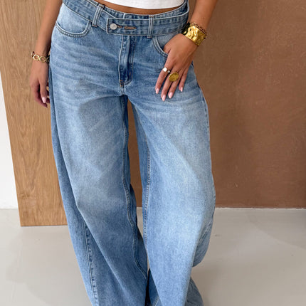 Famous Online Store Wide leg jeans Aimee lichtblauw