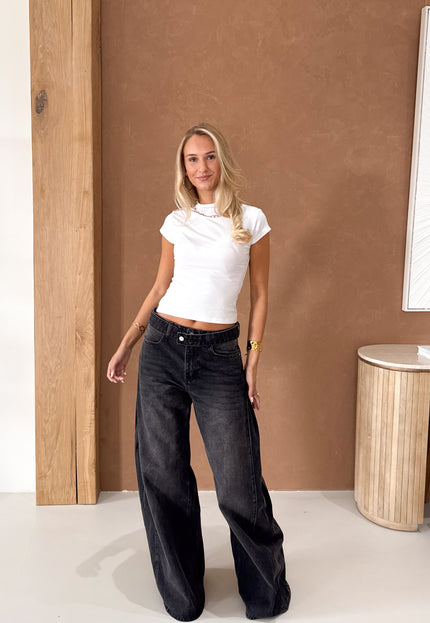 Famous Online Store Wide leg jeans Aimee zwart