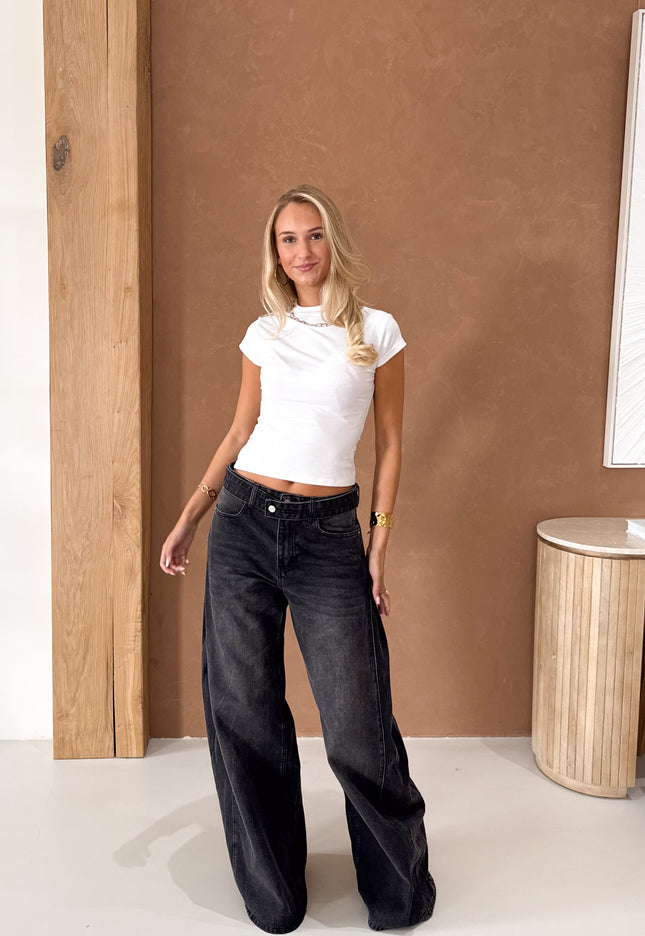 Famous Online Store Wide leg jeans Aimee zwart