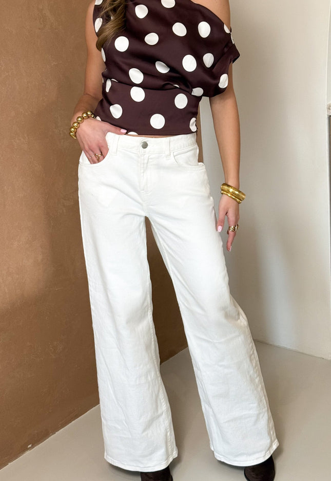 Famous Online Store Wide leg jeans Avelyn wit