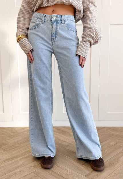 Famous Online Store Wide leg jeans Kyra lichtblauw