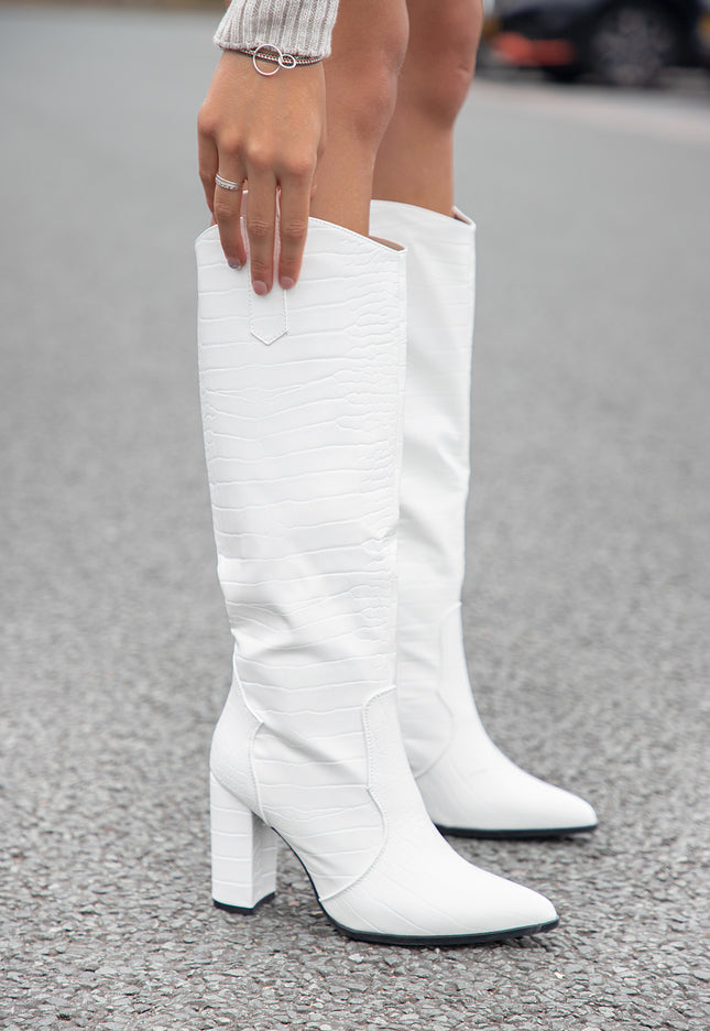 Famous Online Store Witte croco dameslaars Fay