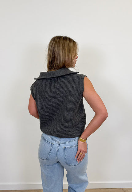 Famous Online Store Zipper gilet Yuna grijs