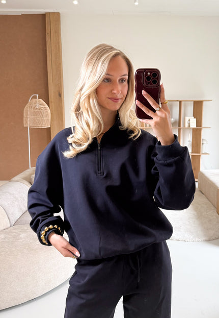 Famous Online Store Zipper sweater Elira navy