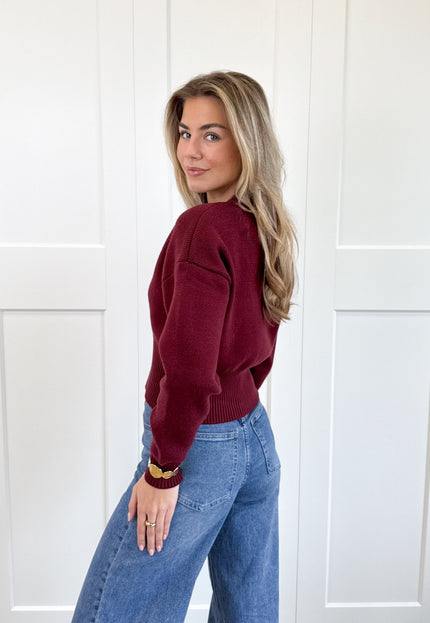 Famous Online Store Zipper vest Zoë bordeaux