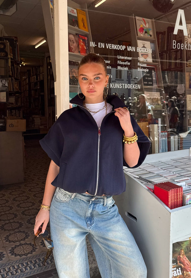 Famous Online Store Zippervest Daisy blauw