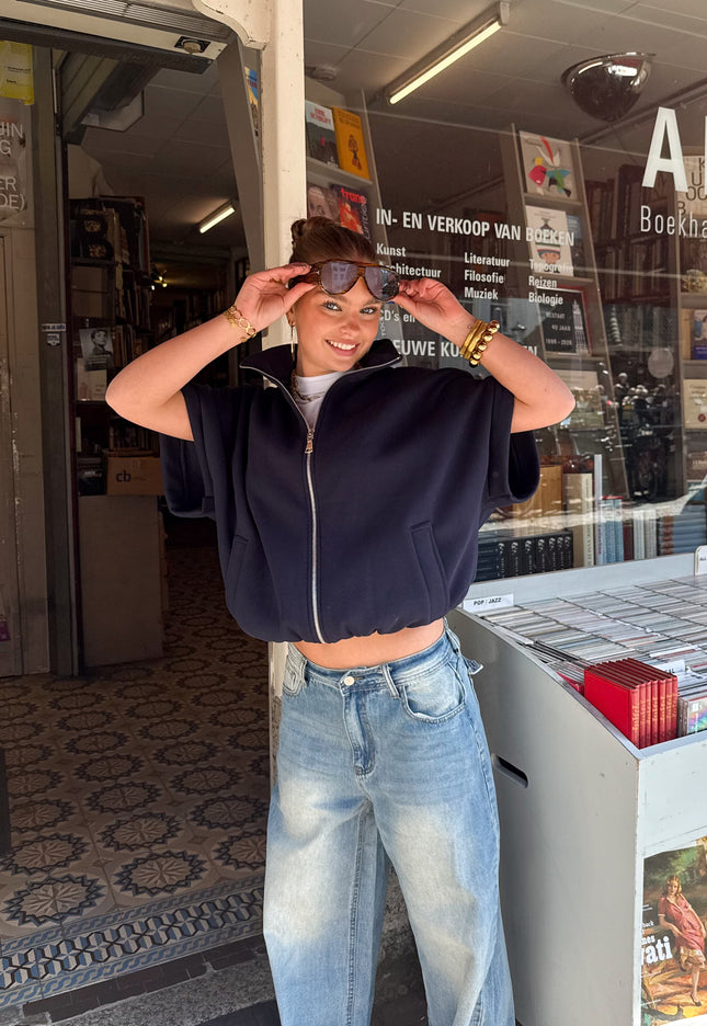 Famous Online Store Zippervest Daisy blauw