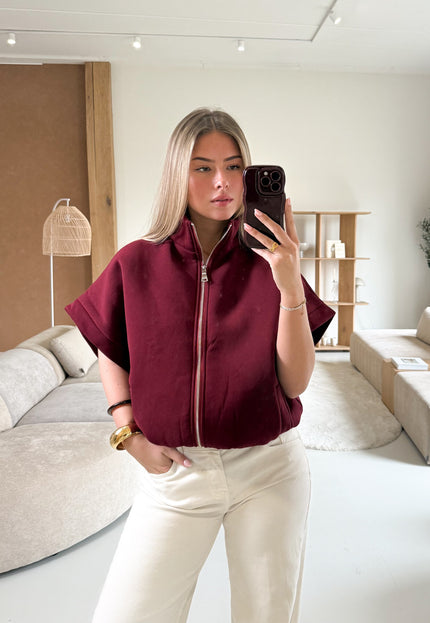 Famous Online Store Zippervest Daisy bordeaux