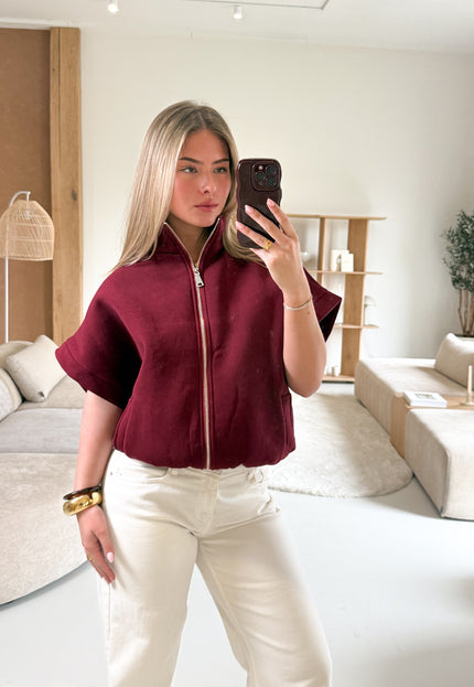 Famous Online Store Zippervest Daisy bordeaux
