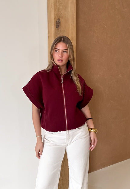 Famous Online Store Zippervest Daisy bordeaux