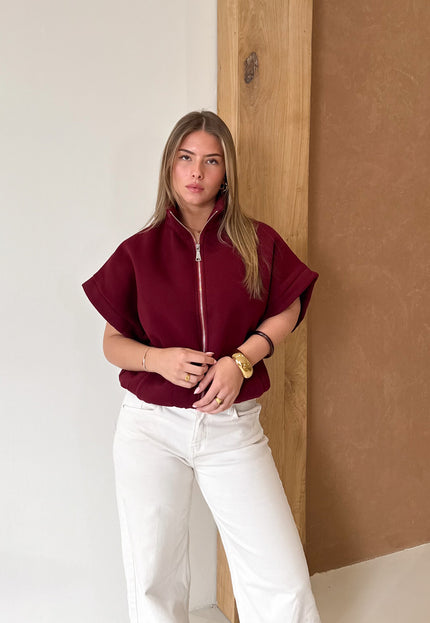 Famous Online Store Zippervest Daisy bordeaux