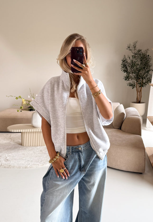 Famous Online Store Zippervest Daisy grijs