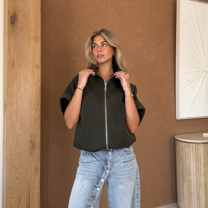 Famous Online Store Zippervest Daisy groen