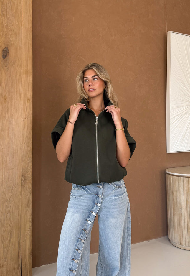 Famous Online Store Zippervest Daisy groen