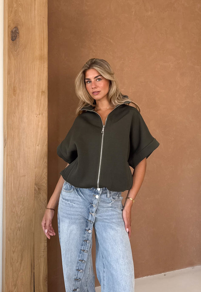 Famous Online Store Zippervest Daisy groen