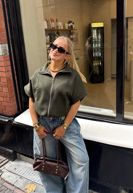 Famous Online Store Zippervest Daisy groen