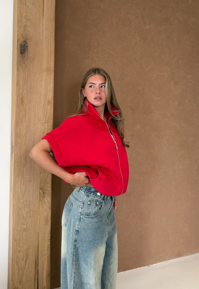 Famous Online Store Zippervest Daisy rood
