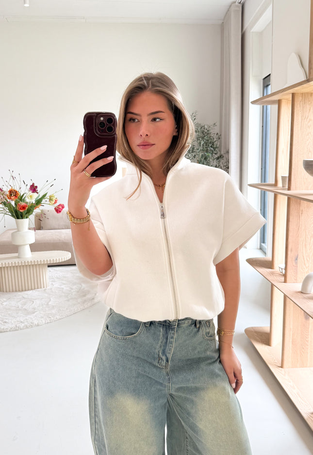 Famous Online Store Zippervest Daisy wit