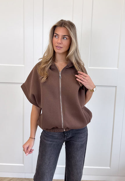 Famous Online Store Zippervest Marivelle Bruin