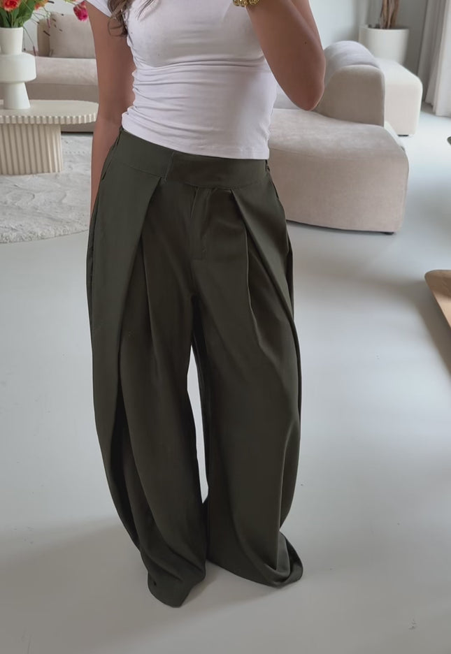 Pantalon Mavie legergroen