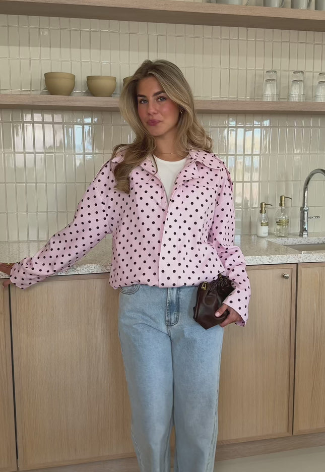 Bente polkadots jacket roze