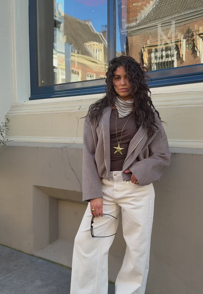 Madelief jas taupe