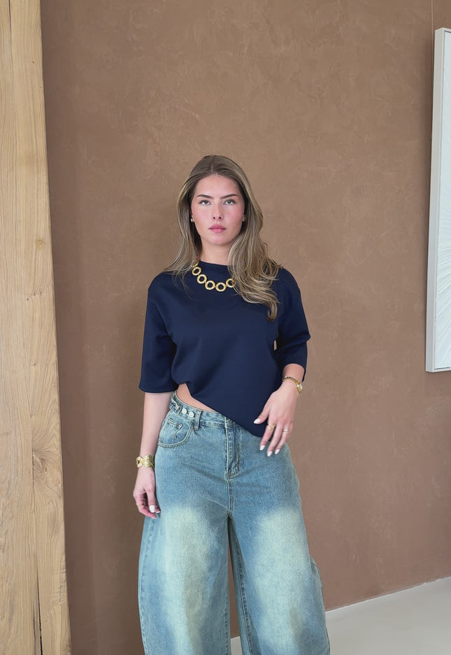 Lexi tshirt navy blauw