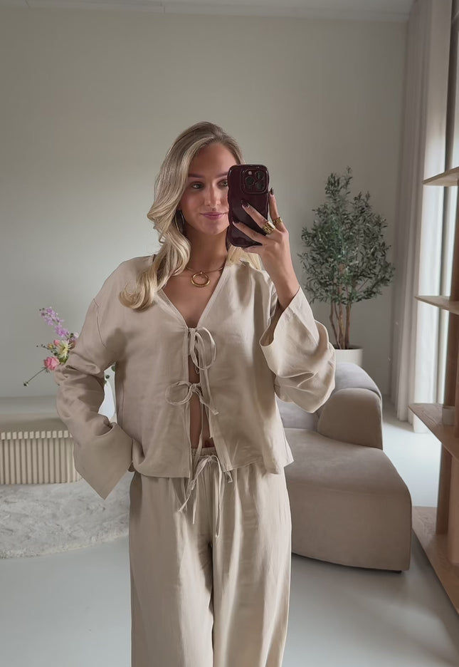 Linnen Blouse Loïs beige