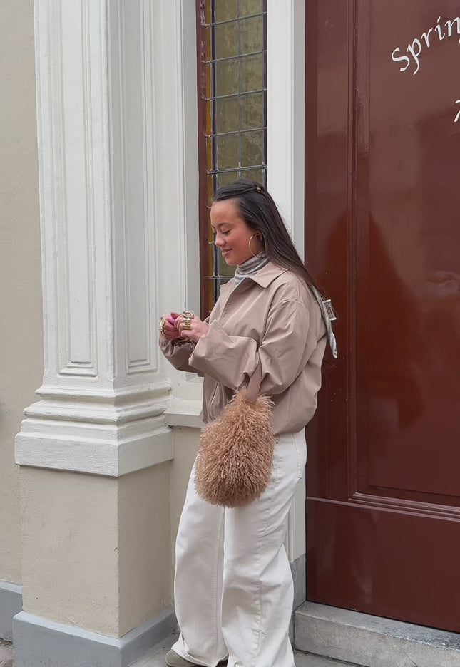 Millie jas licht camel