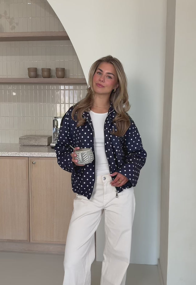Bente polkadots jacket navi
