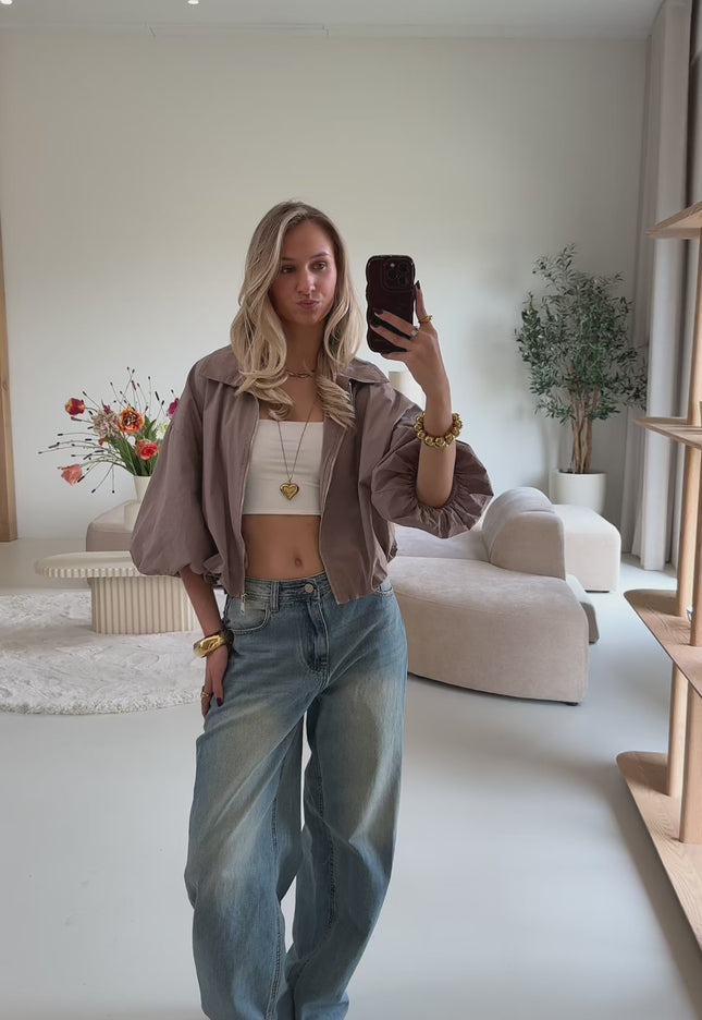 Joy jas taupe