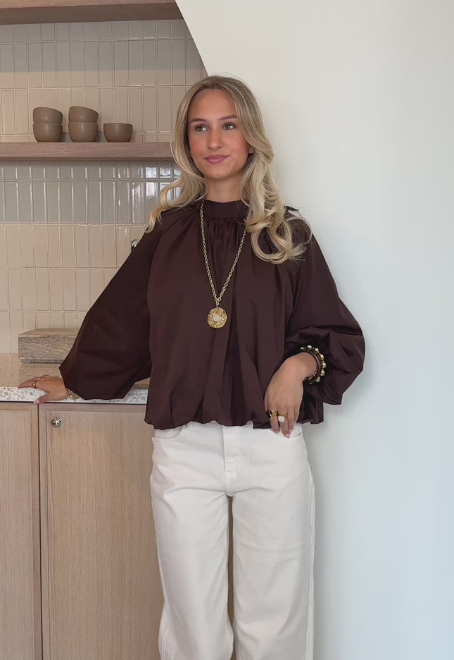 Steffie blouse bruin