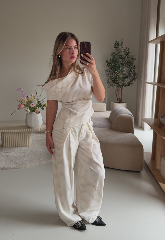 Pantalon Mijntje cremè